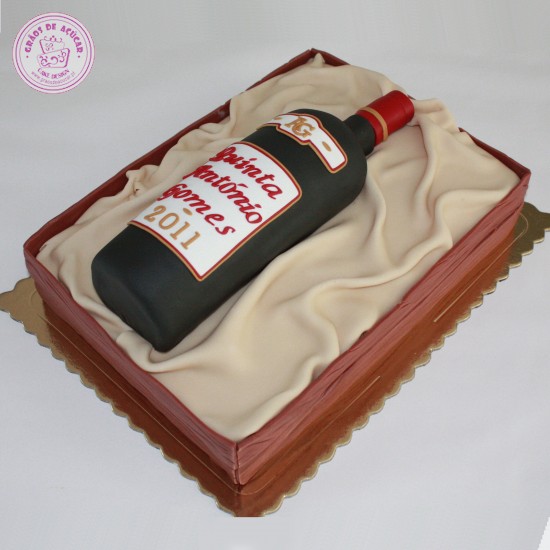 Garrafa Vinho - Graos de Ac?car - Bolos decorados - Cake ...