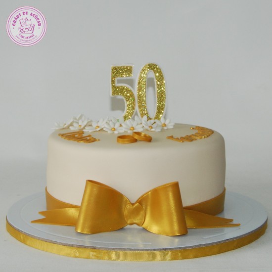 50 Anos Casados - Grãos de Açúcar - Bolos decorados - Cake Design