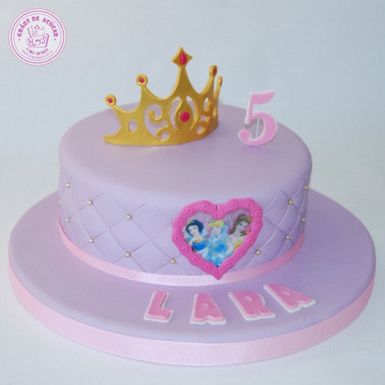 Princesas Disney Coroa - Grãos de Açúcar - Bolos decorados - Cake Design