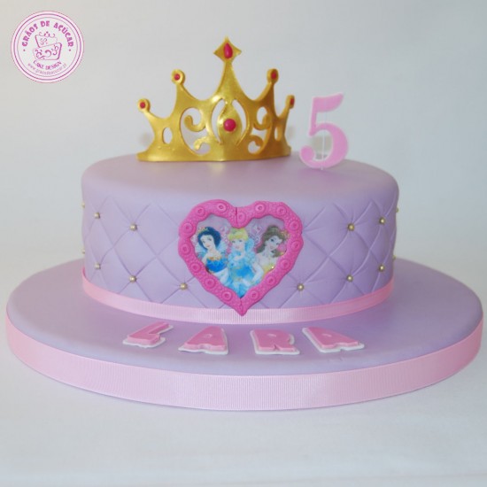 Princesas Disney Coroa - Grãos de Açúcar - Bolos decorados - Cake Design