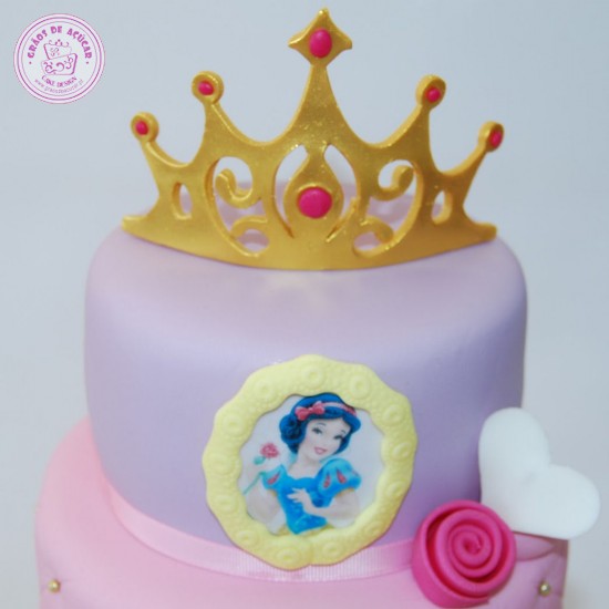 Princesas Disney Coroa - Grãos de Açúcar - Bolos decorados - Cake Design