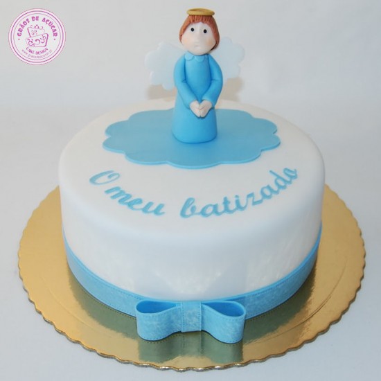 Anjo e Laco - Graos de Ac?car - Bolos decorados - Cake Design